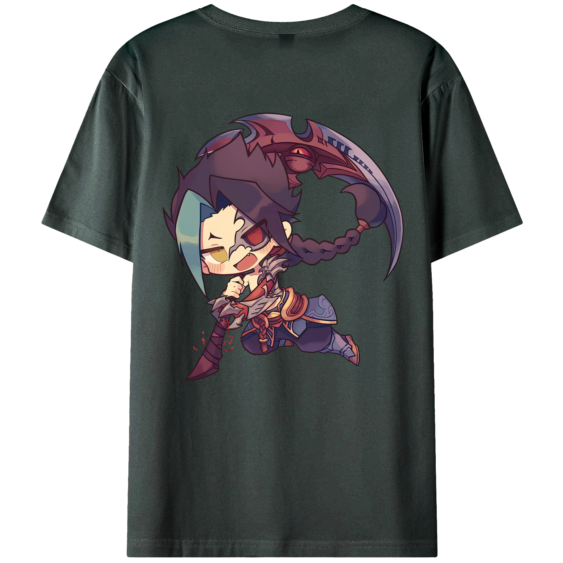 （画像用） リーグ・オブ・レジェンド League of Legends LOL 綿100％ メンズ半袖Tシャツ（バックプリント） 通気性